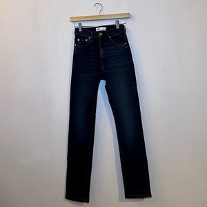 Zara - High Waist Full Length Straight Leg Jeans